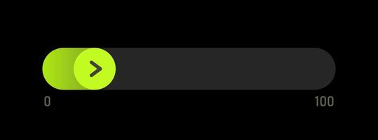 Gradient Progress Slider UI. Minimal Slider with Arrow Button. Modern Percentage Bar Interface vector