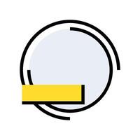 Futuristic Circle HUD Element. Modern Circular Interface Frame Design. SciFi Circle Graphic Overlay vector
