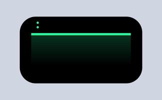 Minimal Dark UI Panel with Status Bar. Modern Interface Module with Neon Line. Clean Dashboard Element in Dark Theme vector