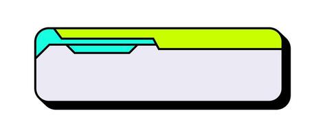 Futuristic Lower Third Graphic Design. Modern Lower Third Interface Banner. SciFi Style Lower Third Layout. vector