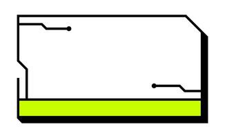 Futuristic Tech Frame with Neon Highlight. Digital Interface Outline. Minimal Futuristic vector