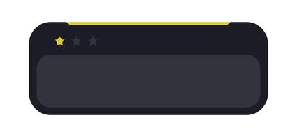 Dark UI Rating Panel with Three Yellow Stars. Minimal Interface Review Bar with Star Icons. Modern Feedback Module in Dark Theme vector