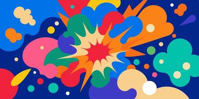 Abstract Colorful Explosion Background Vibrant Design vector