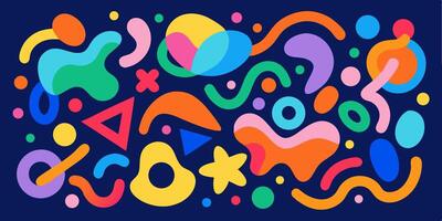 Colorful Abstract Shapes Background Modern Design vector