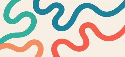 Abstract Colorful Wavy Lines Background Design vector