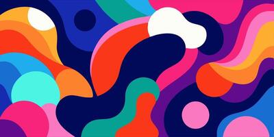 Vibrant Abstract Colorful Background Modern Liquid Shapes Design vector