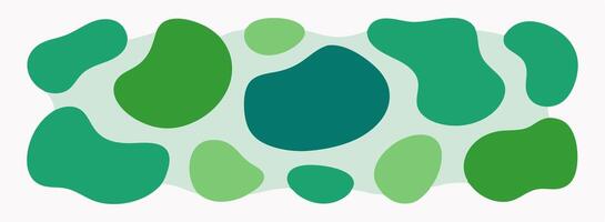 Abstract Green Organic Shapes Background Banner vector