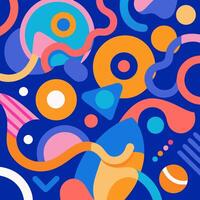 Abstract Colorful Shapes Background, Modern Geometric Design vector