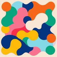 Abstract Colorful Shapes Background Bright, Organic Forms vector