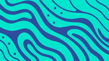 Abstract Teal and Blue Wavy Lines Background vector