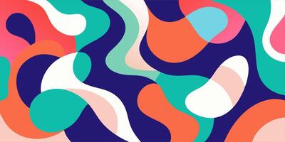 Abstract Colorful Fluid Shapes Background Modern Design vector