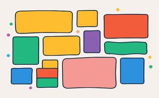 Abstract Colorful Blocks Background, Modern Geometric Design vector