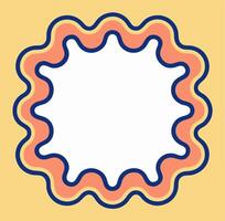 Abstract Wavy Frame Border Pastel Colors vector