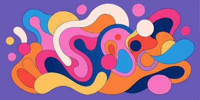 Abstract Colorful Fluid Shapes Background Design vector