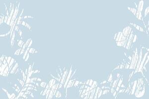 Hand drawn modern simple plants design with subtle brush texture background vector