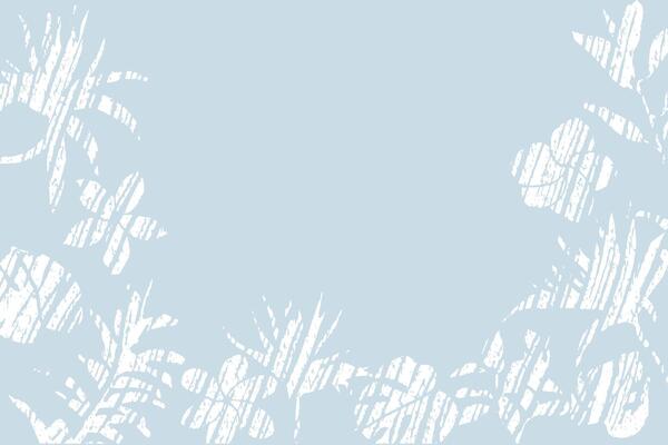 Hand drawn modern simple plants design with subtle brush texture background