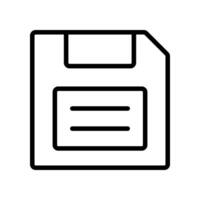 Floppy disk icon. Outline save icon illustration vector