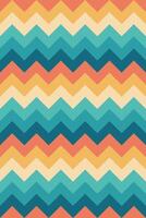 Colorful retro zig zag pattern vector