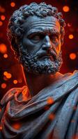 Ancient Roman Philosopher Marcus Aurelius in Thoughtful Pose photo