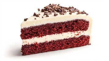 Ultra-Realistic Close-Up of Delectable Red Velvet Cake Layer photo