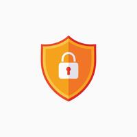 Security Shield with lock icon vector