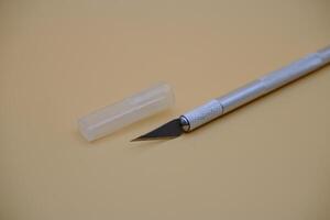 Close-Up of Hobby Knife with Protective Cover photo