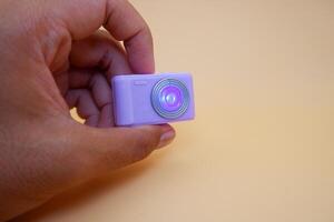 Tiny Violet Camera Toy for Kids Held in Hand photo