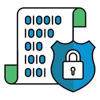 File Encryption Cyber Lock Icon Design, cyber lock, data safe, encrypted documents vector