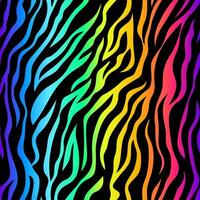 Trendy neon stripes seamless background. Abstract print. Zebra or tiger skin lines vector
