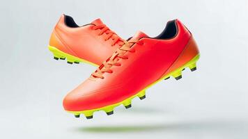 Soccer Cleat Red Orange photo