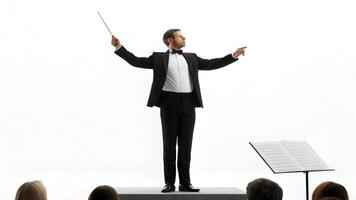 Conducting Orchestra Leader Directing Musicians photo