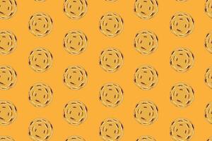 cookies with chocolate chips colorful pattern on yellow background. cookie dessert doodle seamless pattern background. cookies homemade seamless pattern for bakery, snack, pastry shop and merchandise vector