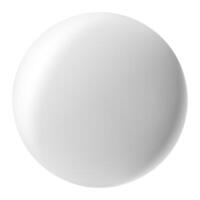 Perfectly crafted white sphere hovering against a pristine white background, delivering a simple yet captivating visual that embodies minimalism and modern design vector