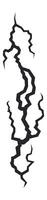 Displaying multiple deep cracks forming a vertical, jagged line across a white background, illustrating themes of brokenness, damage, and a fractured surface vector