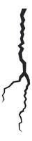 Dark, jagged line representing a crack extending across a white surface, dividing the area into two distinct parts, symbolizing themes of brokenness and separation vector