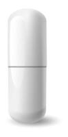 White medical capsule casting a distinct shadow on a pristine white background, symbolizing essential elements of healthcare, medicine, and effective treatment solutions vector