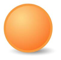 Gradient orange sphere casting a soft shadow on a pristine white background, enhancing a clean and minimalistic composition that exudes modern elegance and vibrant color vector