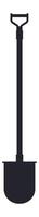 Simple illustration of a shovel with a d grip handle, perfect for representing gardening, construction, digging, and other related activities vector