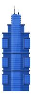 Modern blue skyscraper rising with communication antennas on its roof, symbolizing connectivity, progress, and architectural innovation in urban development vector