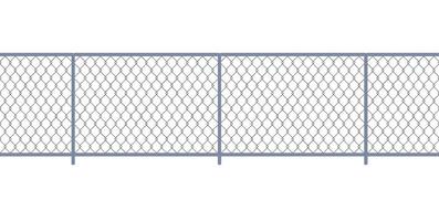 Fence from wire mesh line seamless pattern. Black silhouette fence, chain link border, graphic boundary, barrier. Safety grid wall. illustration vector