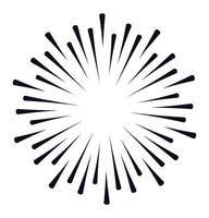 Hypnotic circular pattern created by radiating lines expanding from the center, forming a captivating visual effect, ideal for backgrounds and design elements vector