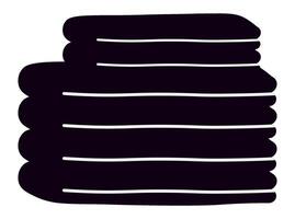 Soft, fluffy towels and blankets, neatly folded and stacked, create a cozy, inviting atmosphere ideal for relaxation or indulging in a spa day experience vector