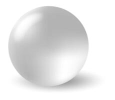 Perfect white sphere casting a soft shadow on a pristine white background, embodying concepts of simplicity, perfection, and minimalism in a clean, modern design vector