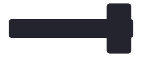 Simple black minus sign serving as a subtracting icon, representing a negative symbol for removal. Isolated on a clean white background, emphasizing its graphic clarity vector