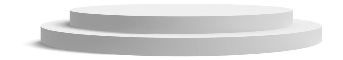 Round white podium displaying products on an empty background, perfect for showcasing merchandise and creating visually appealing presentations vector