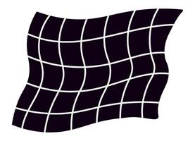 Black and white checkered flag waving and creating a dynamic optical illusion. Perfect for backgrounds. Graphic design projects. And illustrations related to racing. Competition. Or abstract concepts vector