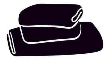 Simple illustration depicting a stack of neatly folded clothes, symbolizing concepts of laundry, organization, and the textile industry with a clean, minimalistic design vector