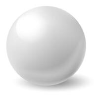 Perfectly shaped white sphere casting a delicate shadow on a pristine white background, creating a strikingly simple yet elegant composition that emphasizes modern minimalism vector