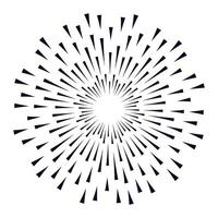 Creating a hypnotic circular pattern radiating from the center, featuring a mesmerizing geometric design with small triangles extending outward, evokes a sense of energy and movement vector