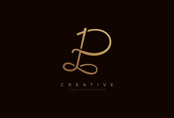 Letter P calligraphy Logo, Luxury letter P with infinity icon combination
